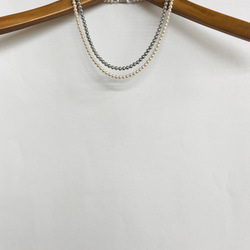 貝ベビーパール2連ネックレス/5mm約43/45cm/２カラー/made in japan 7枚目の画像