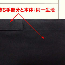 見た目より たくさん入る■ 隠れマチ付き■ 布製エコバッグ（ブラック＆ダークブルー）） 8枚目の画像