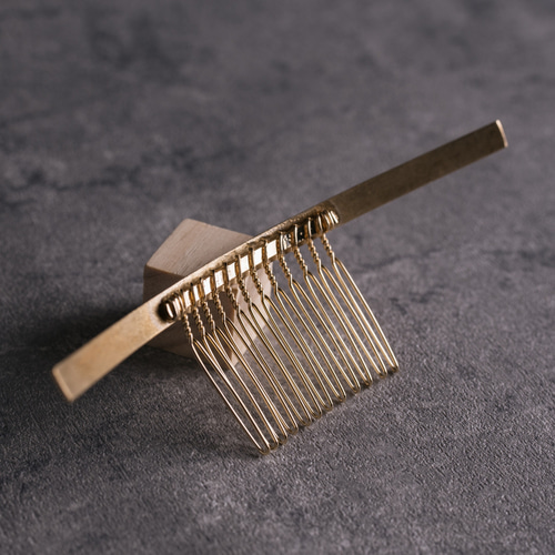 ナチュラルヘアコーム｜W140mm 無垢アクセサリー 真鍮 ヘア