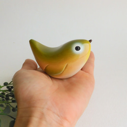 メジロ （★台付き） White-eye / wooden bird 7枚目の画像