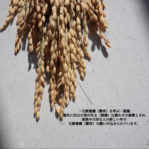 即日】五穀豊穣(繁栄)の稲穂飾り2026 creema限定 しめ縄 お正月 お正月