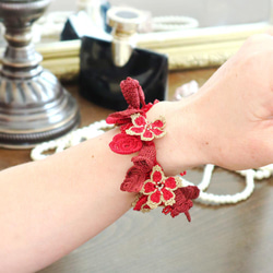 OYA crochet bracelet [BIJOU] Carnival Red 第2張的照片