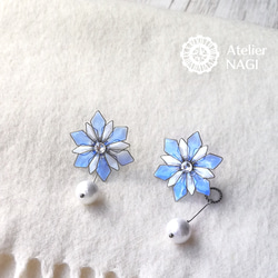 Frozen＊Fractal ⁂ snowflakes pierced earring 第1張的照片