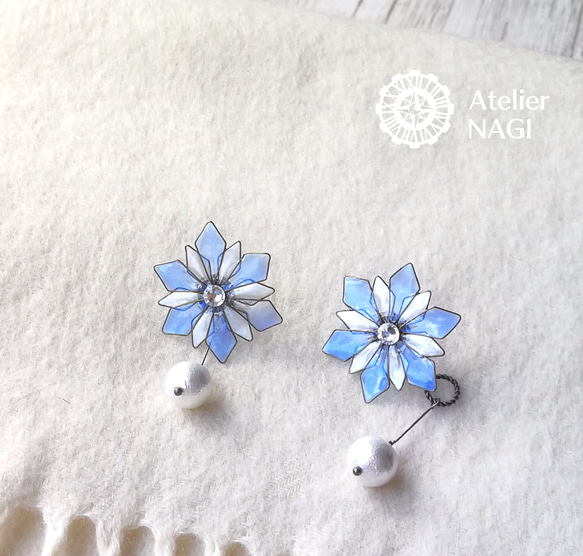 Frozen＊Fractal ⁂ snowflakes pierced earring 第1張的照片