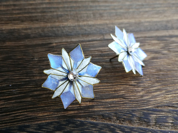 Frozen＊Fractal ⁂ snowflakes pierced earring 第6張的照片