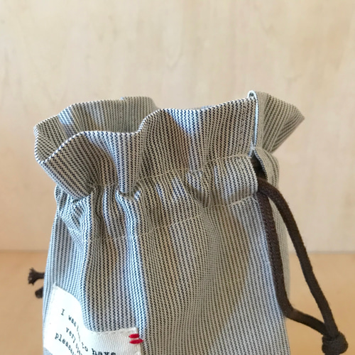 シワになりにくい/ノーアイロン コップ袋】サイズ変更 巾着 巾着袋 お