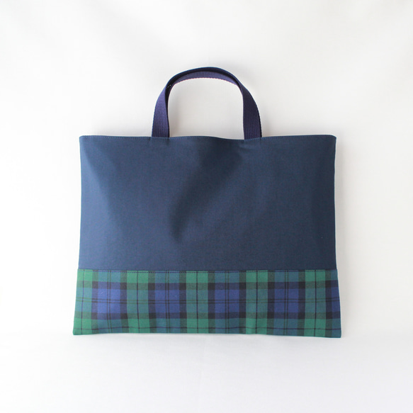 サイズ·裏地が選べる》入園入学準備に◎ タータンチェックのレッスン