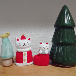 yukitsuba様予約品　レジン　猫サンタ　24/02 7枚目の画像