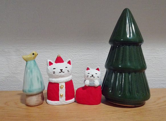 yukitsuba様予約品　レジン　猫サンタ　24/02 7枚目の画像