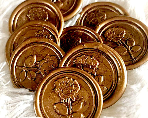 バラ / シーリングスタンプ / シール / ラッピング / 手紙 / 封蝋