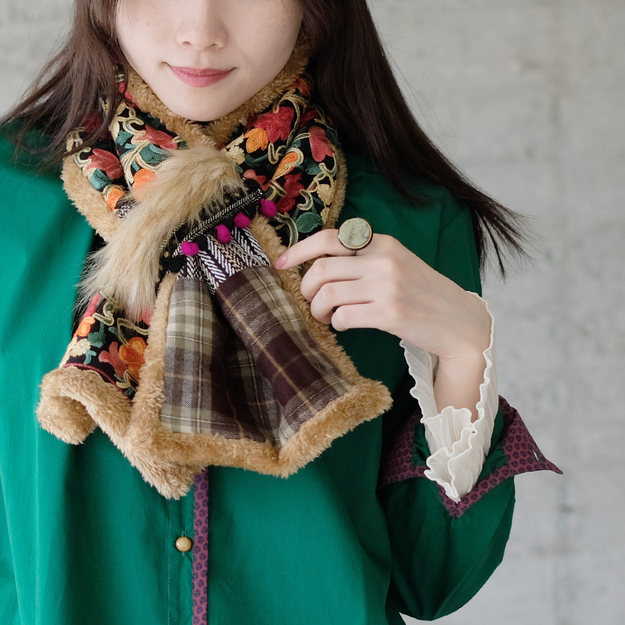 【再販】大人気商品が今年も再販！！スザンニエコファースヌード（22w-09）ブラックver3