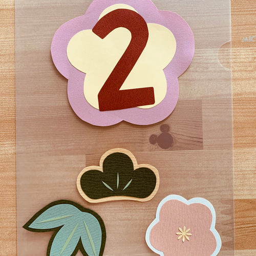 壁面飾り【2026＊お正月】受注制作 和紙たっぷり 数量限定品 切り絵