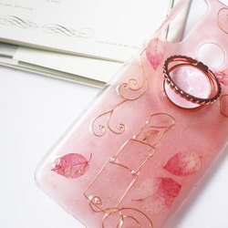 【ご褒美♡】スマホケース くすみ ピンク シアー コスメ ワイヤーアート ニュアンス ラメ 韓国 iPhone13 2枚目の画像