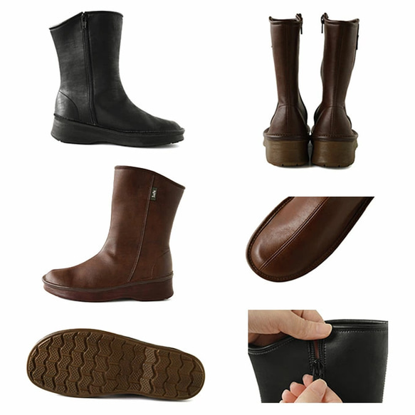 レタスより軽い！ナチュラルペコスブーツ レディース (STEDY) 日本製【納期5～7日以内発送】 12枚目の画像