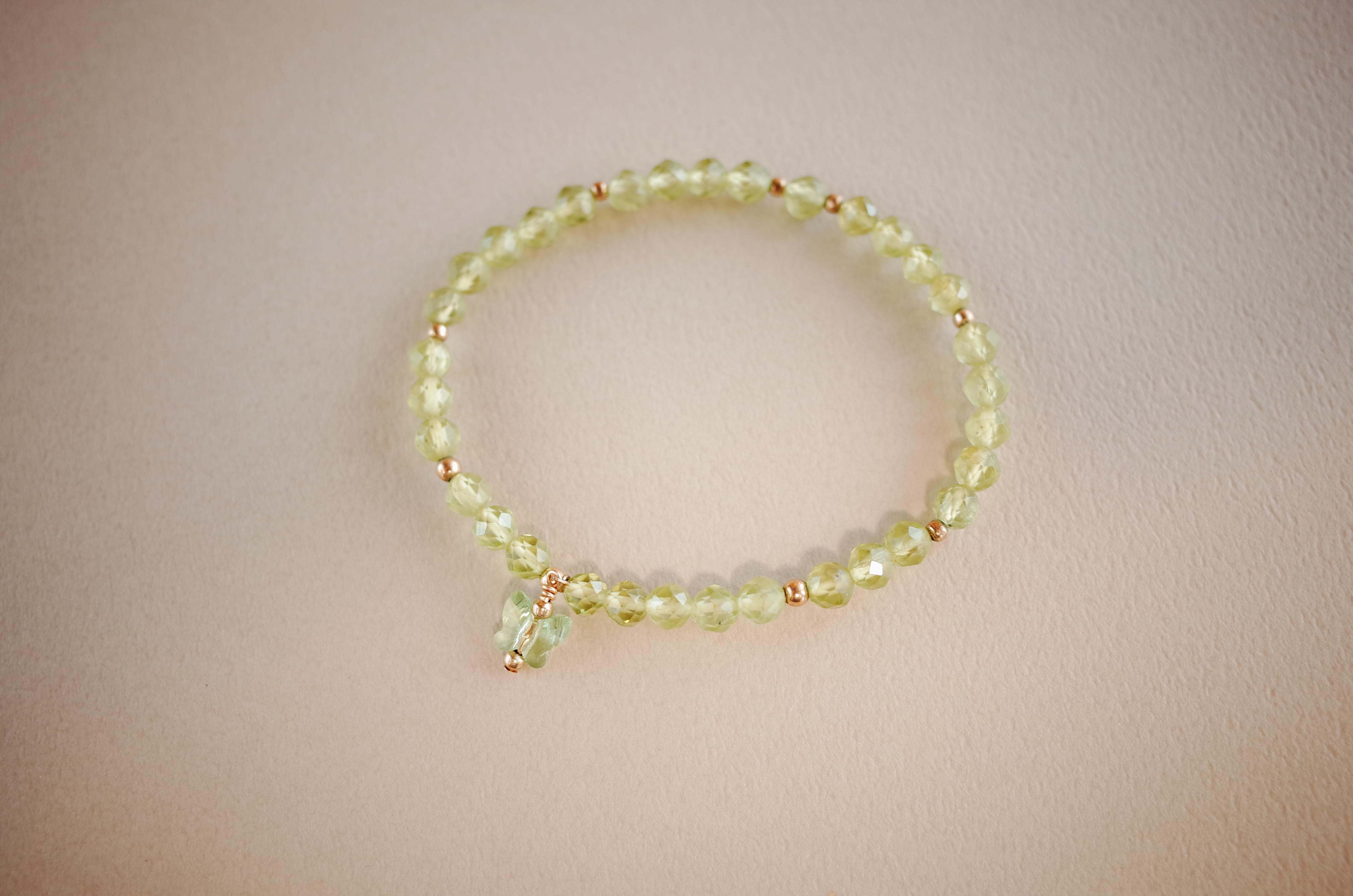 ~Papilioj【14kgf】ペリドットブレスレット