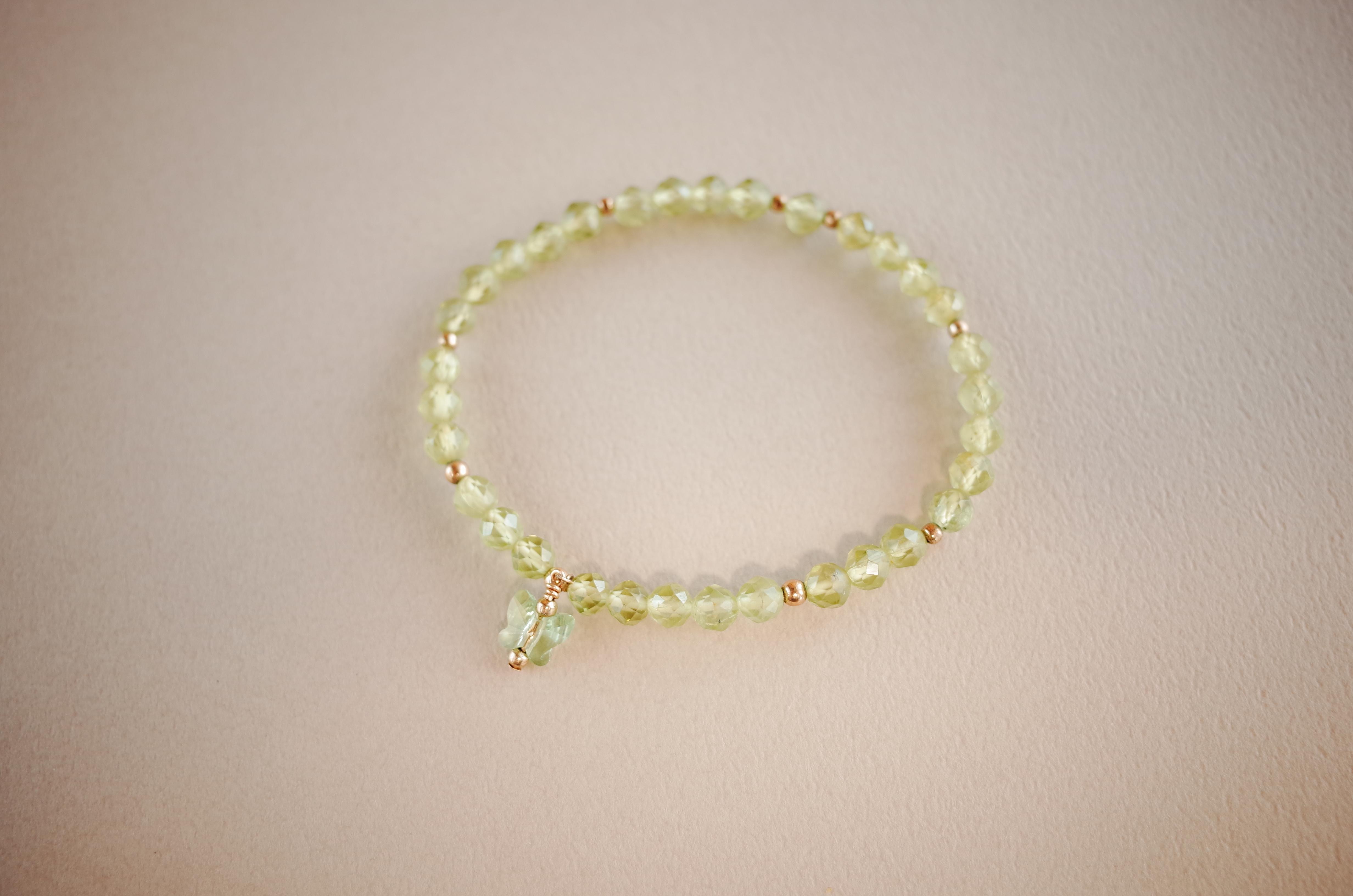 ~Papilioj【14kgf】ペリドットブレスレット