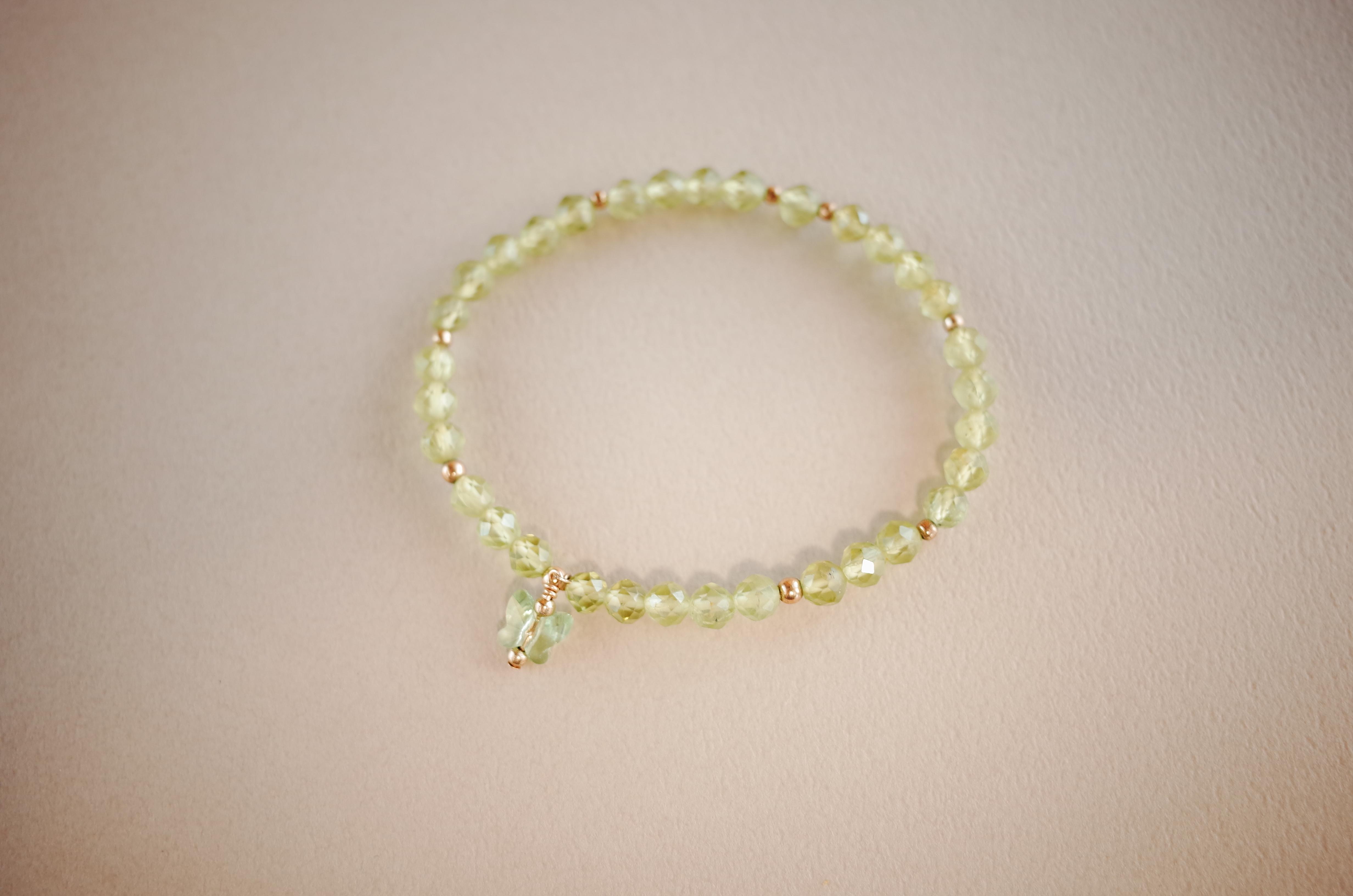 ~Papilioj【14kgf】ペリドットブレスレット
