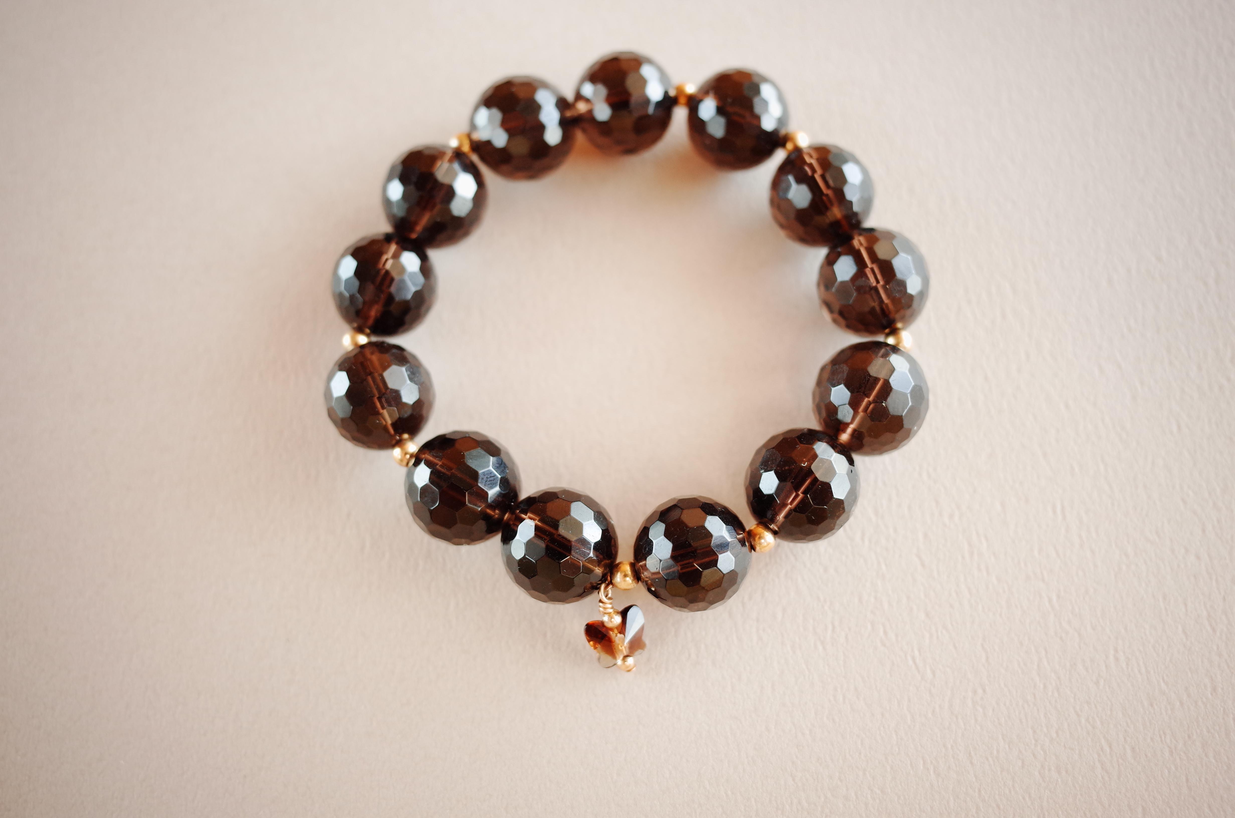 ~Papilioj【14kgf】スモーキークォーツブレスレット