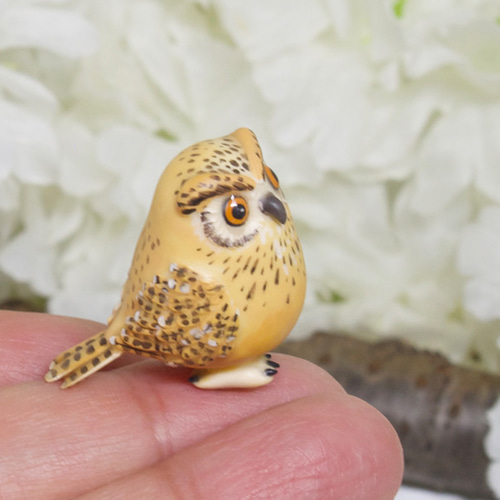 ふくろう福ちゃんのフィギュア 立体・オブジェ 「くれいらんど