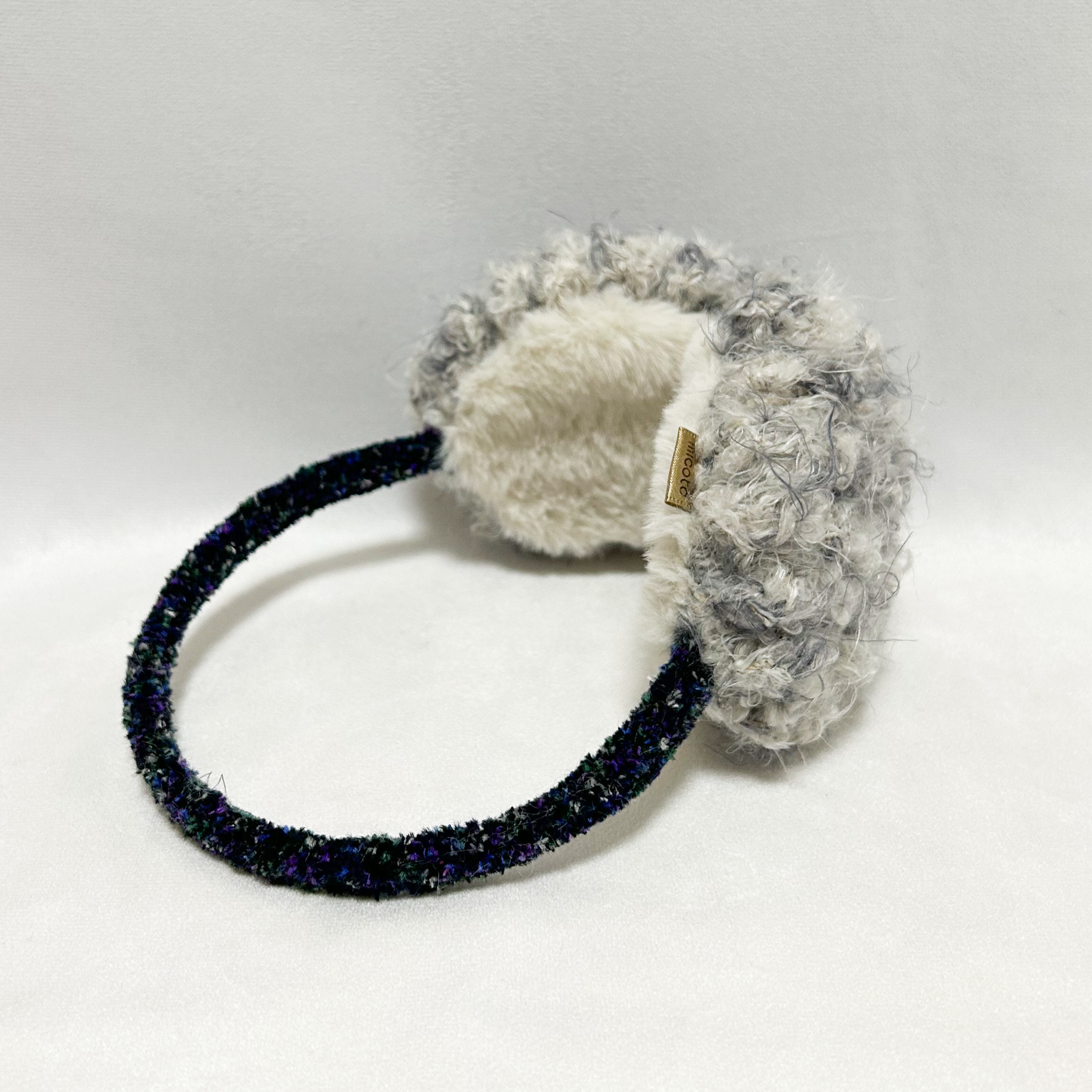 《Frost Wool》フロストウール イヤーマフ［Frost Gray／フロストグレー］手編み 冬小物 防寒 耳あて