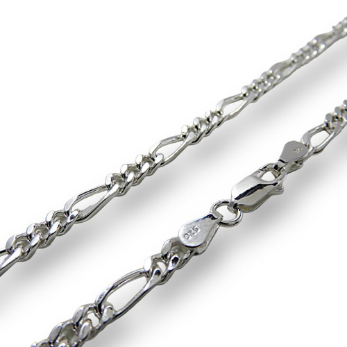 シルバー925(スターリングシルバー) AVALANCHE フィガロチェーン シルバー フィガロネックレス 幅8mm 45cm-60cm 200F2-31D6-CHC