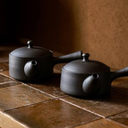 敬老ギフトに、煎茶が美味しく飲める平型急須・愛知県常滑産・澤田朋大さん作・急須・平・190cc 9枚目の画像