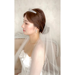 花嫁　結婚式　ジルコニア　挙式　ウエディング　ビジュー　クラシカル　ダイヤモンド風　ティアラST04 5枚目の画像