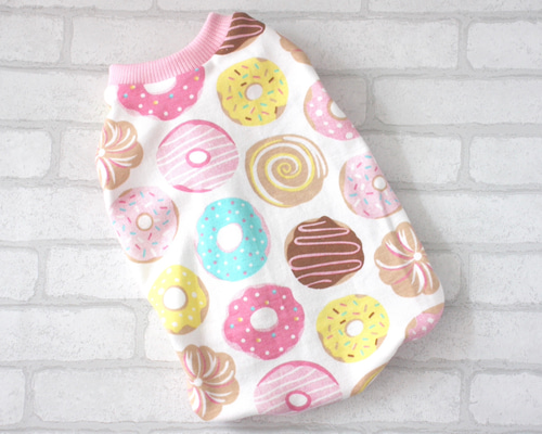 犬服 ドーナツ柄 タンクトップ ペット服・アクセサリー Diamond Lily