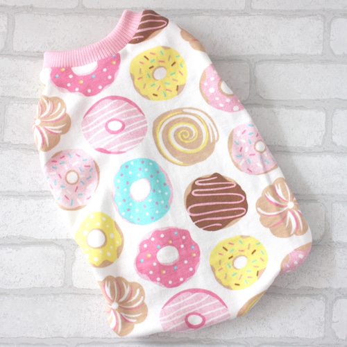 犬服 ドーナツ柄 タンクトップ ペット服・アクセサリー Diamond Lily