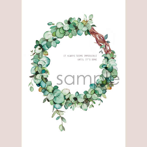 ユーカリとミモザのオーバルリース ミモザとユーカリのリース | iichi 日々の暮らしを心地よくする