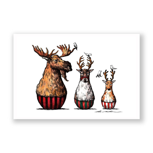 お好みのイラストカード（キャンバス加工）3枚セット【101.マトリョー