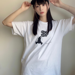 コロポックルTシャツ　白　ユニセックス　(アイヌデザイン) 2枚目の画像