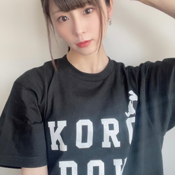 コロポックルロゴTシャツ　黒　ユニセックス 3枚目の画像