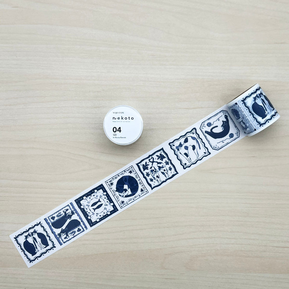 nekoto 贈りたくなる養生テープ 04 tile｜梱包に・DIYに・マステ代わりに 2枚目の画像