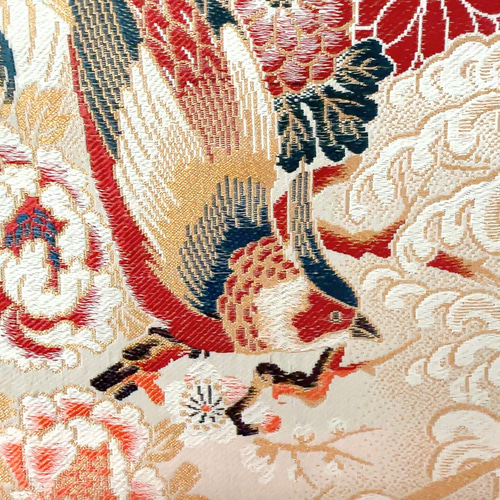 帯タペストリー 袋帯 金・鳳凰紋様 | kimono style interior ayahime