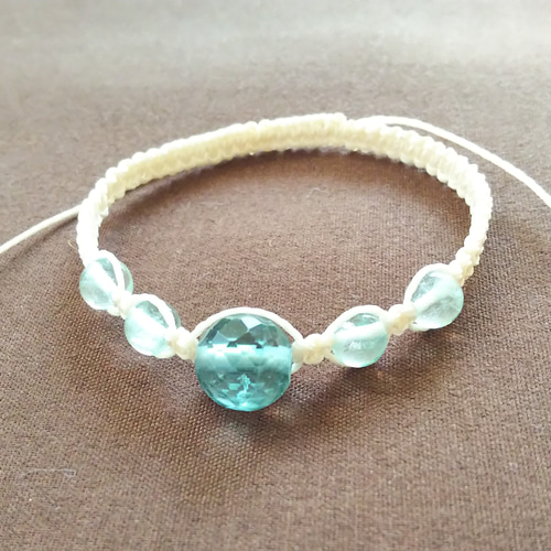 フローライト　マクラメブレスレット フローライト マクラメブレスレット B87 | Trickster マクラメ