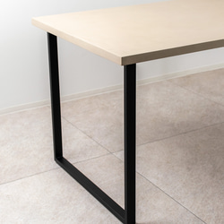 「サイズが選べる」モールテックスダイニングテーブル（ブラックスクエア脚タイプ） / コンクリート / モルタル 11枚目の画像