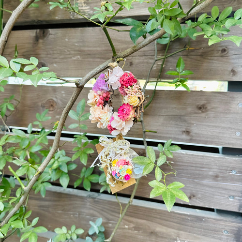 新作》mini miniリース＊withくるみflower⚪︎。＊〜＊⚪︎。＊ リース