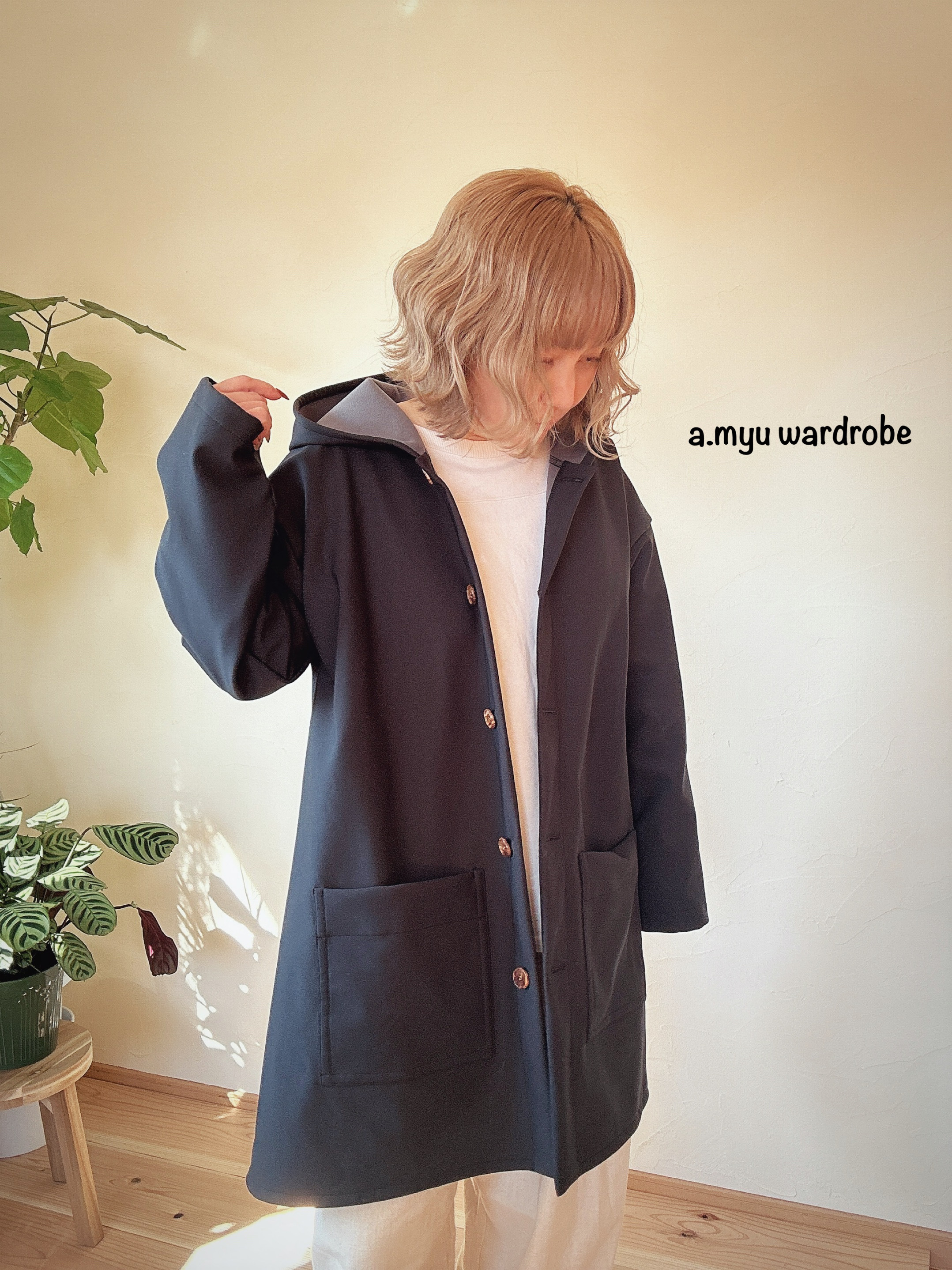 【FRAME】シェル オーバーサイズコート パッド入り a.myu outdoor♪新作♪オーバーサイズコートソフトシェル使用