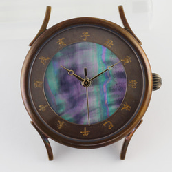 弧度白色錶盤L尺寸WJ-001 002 MADE IN JAPAN手工手錶watch木皮革 第7張的照片