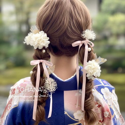 ベルベットリボン 袴 振袖 ドレス 髪飾り 成人式 結婚式 卒業式 リボン