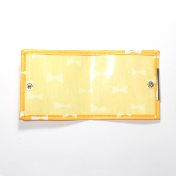 除菌用品使用可★ 仮置きマスクケース 北欧柄 黄色リボン【受注生産】 3枚目の画像