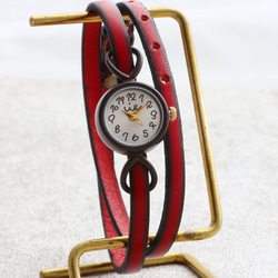 銀色磨砂面WB-067 MADE IN JAPAN手工手錶可選皮帶顏色 第1張的照片