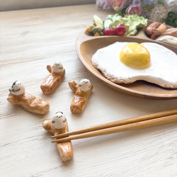 手作り陶器　手描き模様の箸置き♡42セット売り  U-21  ハンドメイド 鳥さんのお箸置き4個セットhashi010陶器 手作り 陶芸家 - メルカリ