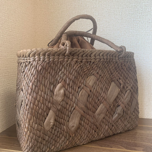 国産山葡萄 手作り かごバッグ 極細ひご、太ひご 1 かごバッグ 伝統