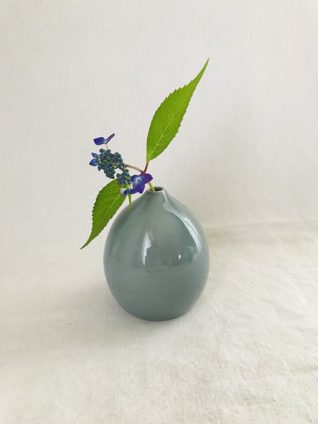 一輪挿し(ブルーグレー) 一輪挿し・花瓶・花器 yoko fukuzawa