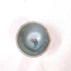 クリスマスにはこの器でリキュールを☆　市松柊　リキュール杯　陶器 6枚目の画像