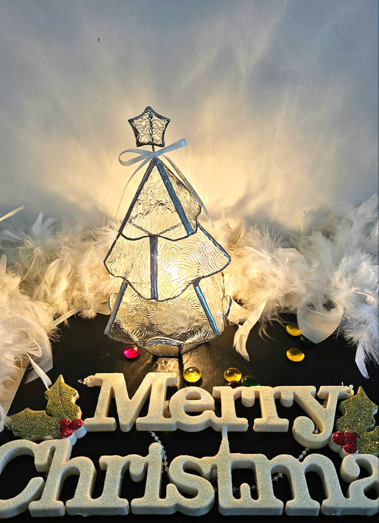 *✴︎:.｡クリアフェアリー・クリスマスツリー②  　フェアリーライト付き♪