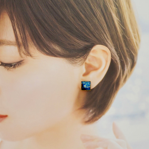 ゴッホ展】Van Gogh's life〔ピアス/イヤリング〕12mm：4作品セット