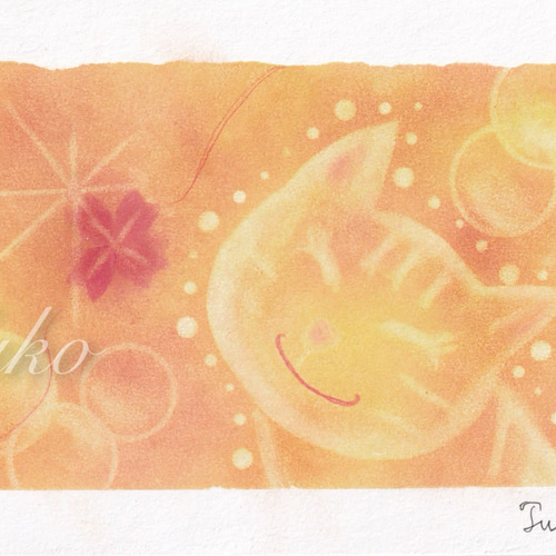 絵画】春はすぐそこ《メッセージ/ポストカード付》パステルアート